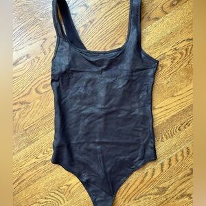 Metallic black bodysuit